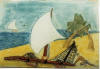 Luiz Henrique de R. Azevedo, aged 14<br>Brazilian Boat arriving from the Sea, watercolor