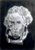 Roberto Lamounier Rubinstein, aged 12<br>Beethoven's Mask, charcoal