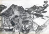 Angela Aula medeiros, aged 18<br>The surrounding Landscape, charcoal