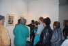 Gina explaining her friends and students of the 'Blinds Center Beersheba' her artwork