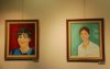 Oil Paintings left to right: 'Marta, in loving Memory', 2003; 'Rebekka', 2003