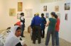 Members of the 'The Fruits of Peace Association in Israel' organizing their exhibition 'The Life as Desert - the Desert as Life' in the 'Tziurim' Art Gallery of the Kibbutz Urim, Negev, July 2011