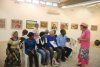 Members of the 'Fruits of Peace Association in Israel' participating in their Exhibition in the 'Tziurim' Art Gallery of the Kibbutz Urim, Negev, July 2011