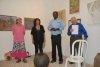 Opening of the Exhibition 'The Life as Desert - The Desert as Life' on 14th of July, 2011 in the 'Tziurim' Gallery of the Kibbutz Urim, Negev. From right to left: Melech Berger, Abed El-Abid Mubarak, Rachel Polisher, Gina Meyer-Duellmann