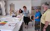 Beer Sheva's Yad Sarah's manager Michael Benson with Rehab. Center's director Alexandra Bar and mrs. Dorit Worczman, watching the art class