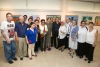 Group photo with the Mayor of Beersheba, Mr. Rubik Danilovich, the pianters, members of the Society for the Blinds, volunteers, Mrs. Mina Kalman left, and Pnina Amir and Ruhana Armoza Cohen right. 