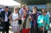 Entering the Knesset, from right to left: Zmira Alperin,Gina Meir, Ester Yossef, Raia and Yihiel Edri