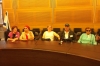 Sitting in the Knessets Conmitee, from right to left: Zmira Alperin, Yhiel Edri, Raia Edri, Ester Yossef and Art teacher Gina Meir 