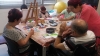 During Art therapy class in Yad Sarahs Rehabilitation Center, June 2017 with Art teacher Gina Meir. Photo from Yoav Mincberg.