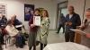 Art teacher Gina Meir receiving certificate from Yad Sarahs Rehabilitation Centers Manager Mrs. Alexandra Bar, for volunteering five years in this Center, February 2017 