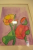 Jaffa Ehuds Painting with Oil Pastels "Roses", 2017