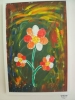 Mayan Sriki Acrilic Painting on Canvas "Light Shining over Flowers" 2017
