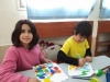 During the “Painting after the waltz sound” workshop in the elementary Jewish Arabic school “Degania” with the artist Gina Meir Duellmann, January 2019.