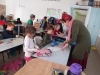 Fruits of Peace in Israel artist Gina Meir Duellmanns workshop in "Painting hearing Waltz Melody" for a class of elementary Jewish-Arabic school "Degania", Beersheba, November 2019.