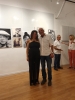 The Gallery owner artist Ayelet Boker with another Artist during the openings exhibition in her Gallery.