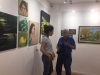 During the opening of the exhibition at Ayelet Bokers Gallery in Tel-Aviv, on 11th of July, behind Gina's painting.