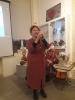 Exhibition opening's singer Mrs. Ester Yossef.