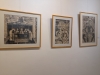 In these photos we see Gina Meir-Duellmann, participating at this exhibition, in front of her three of her woodcuts. The woodcuts from left to right are: "Synagogue in Bonn, Germany", "The Indian Girl", "Brazilian Orpheus".